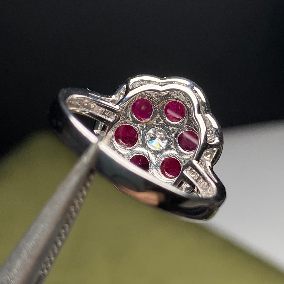 14k Gold 2.05 Ctw Natural Ruby & Diamond Ring - 6