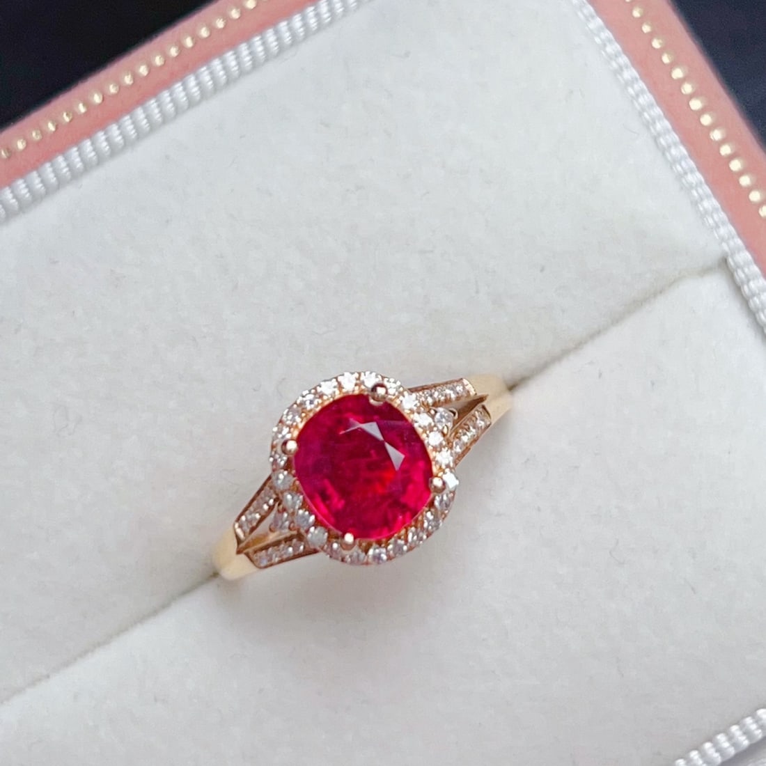 14k Gold 1.3 Ct Natural Tourmaline & Diamond Ring - 2