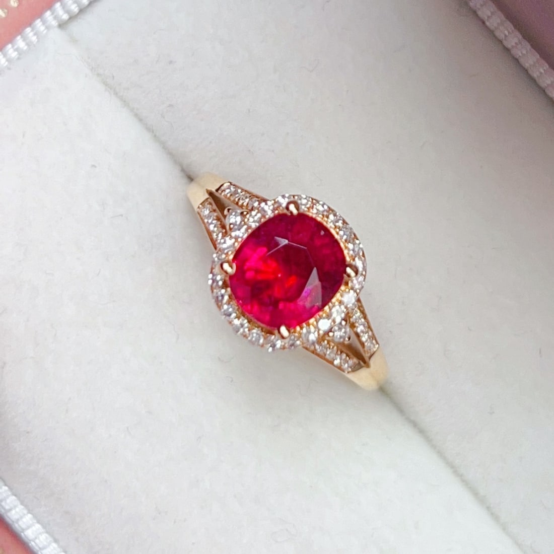 14k Gold 1.3 Ct Natural Tourmaline & Diamond Ring - 4