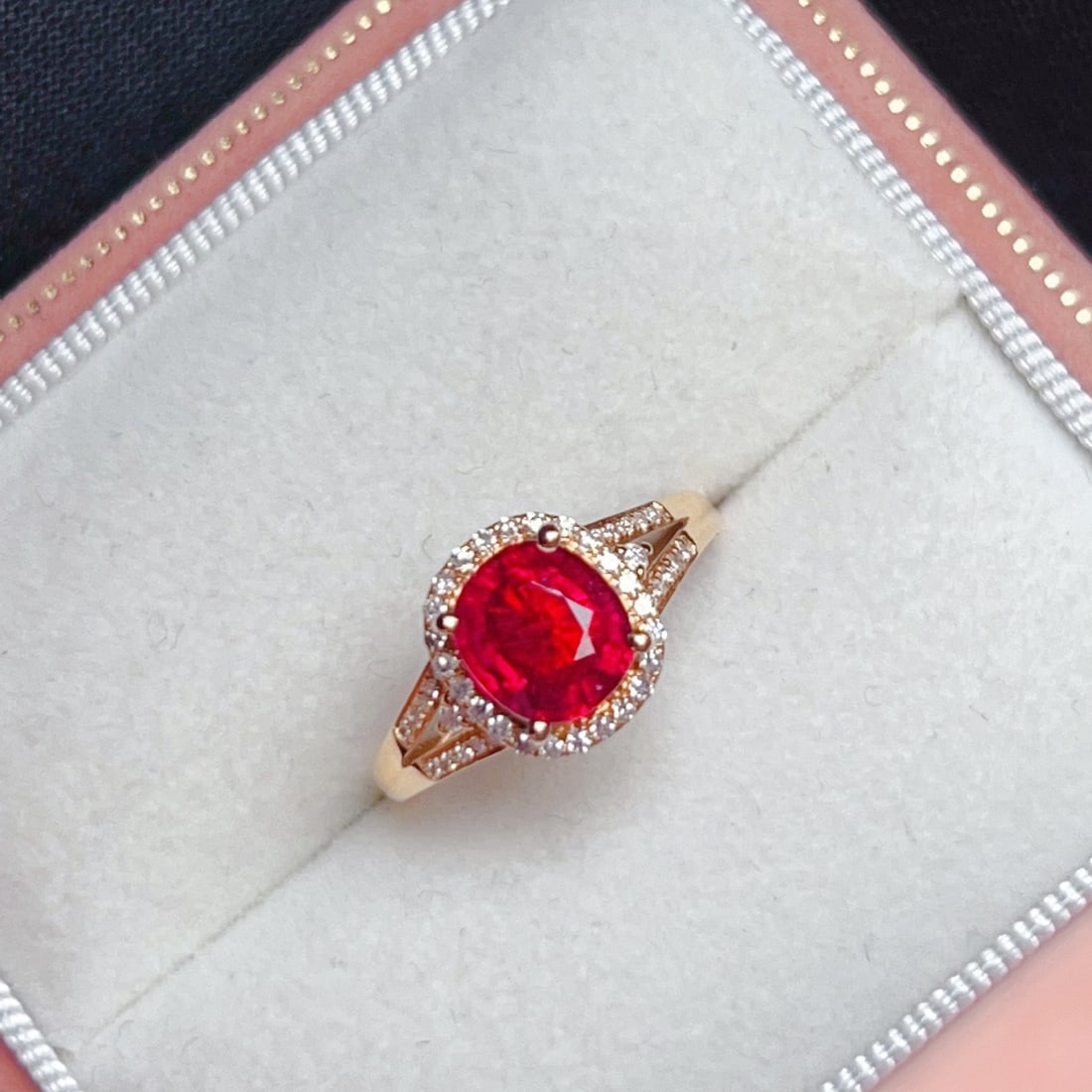 14k Gold 1.3 Ct Natural Tourmaline & Diamond Ring - 5