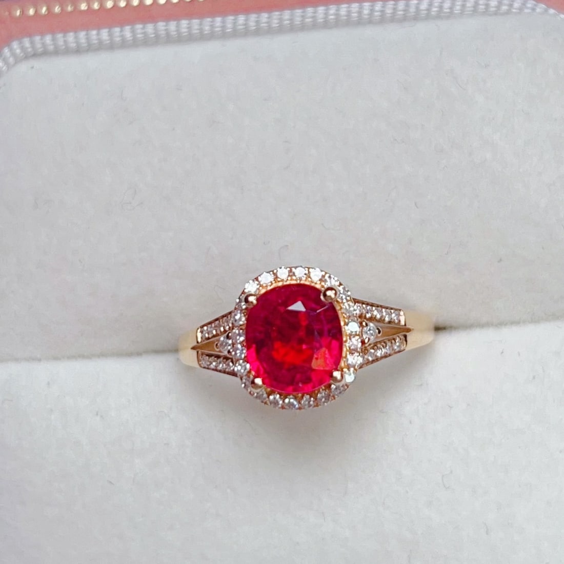 14k Gold 1.3 Ct Natural Tourmaline & Diamond Ring - 6