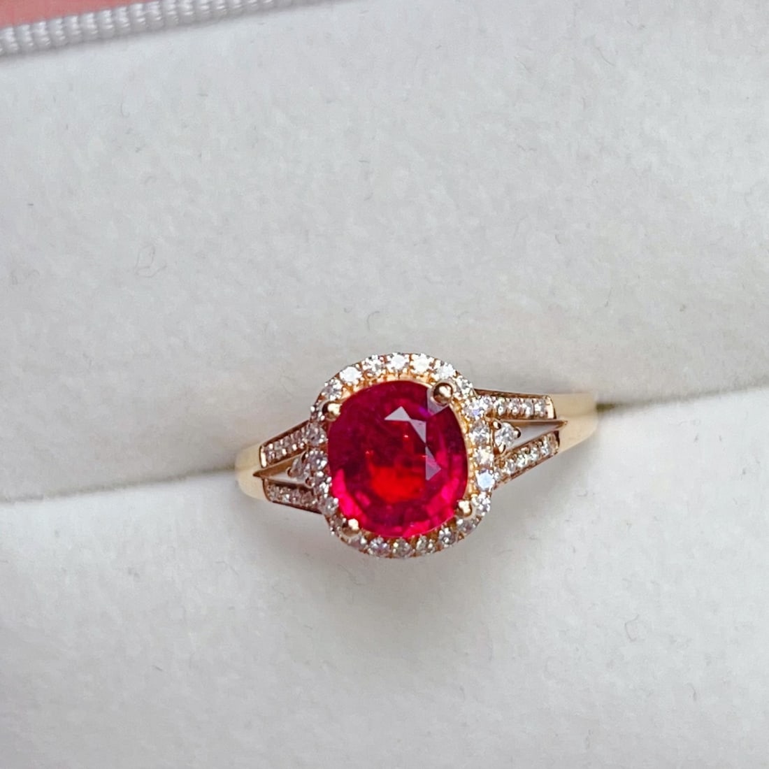 14k Gold 1.3 Ct Natural Tourmaline & Diamond Ring - 7