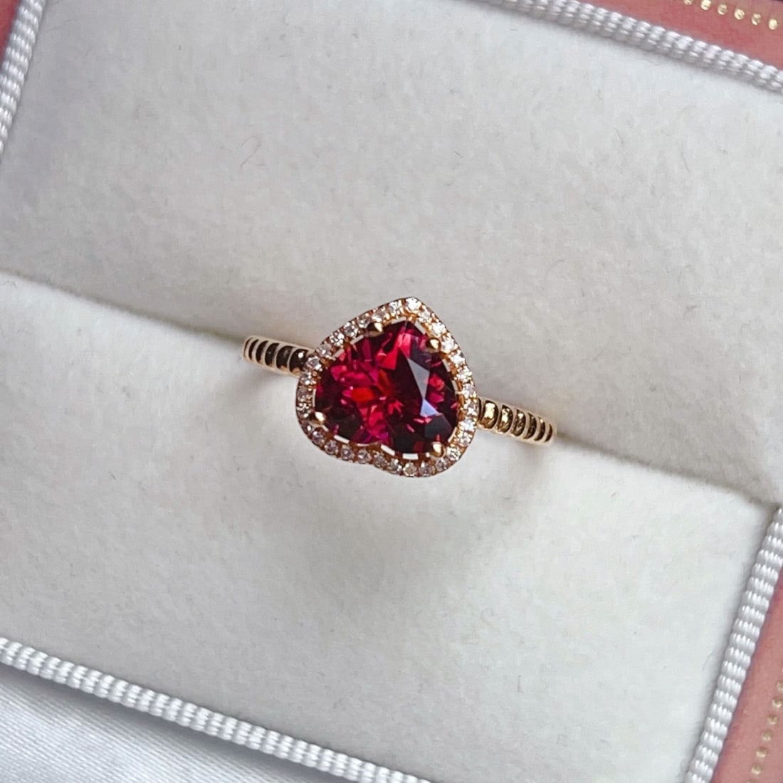 14k Gold 1.45 Ct Natural Tourmaline & Diamond Ring - 2