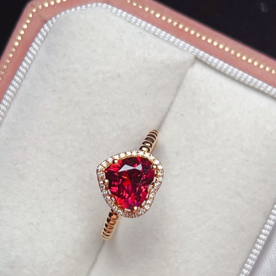 14k Gold 1.45 Ct Natural Tourmaline & Diamond Ring - 5