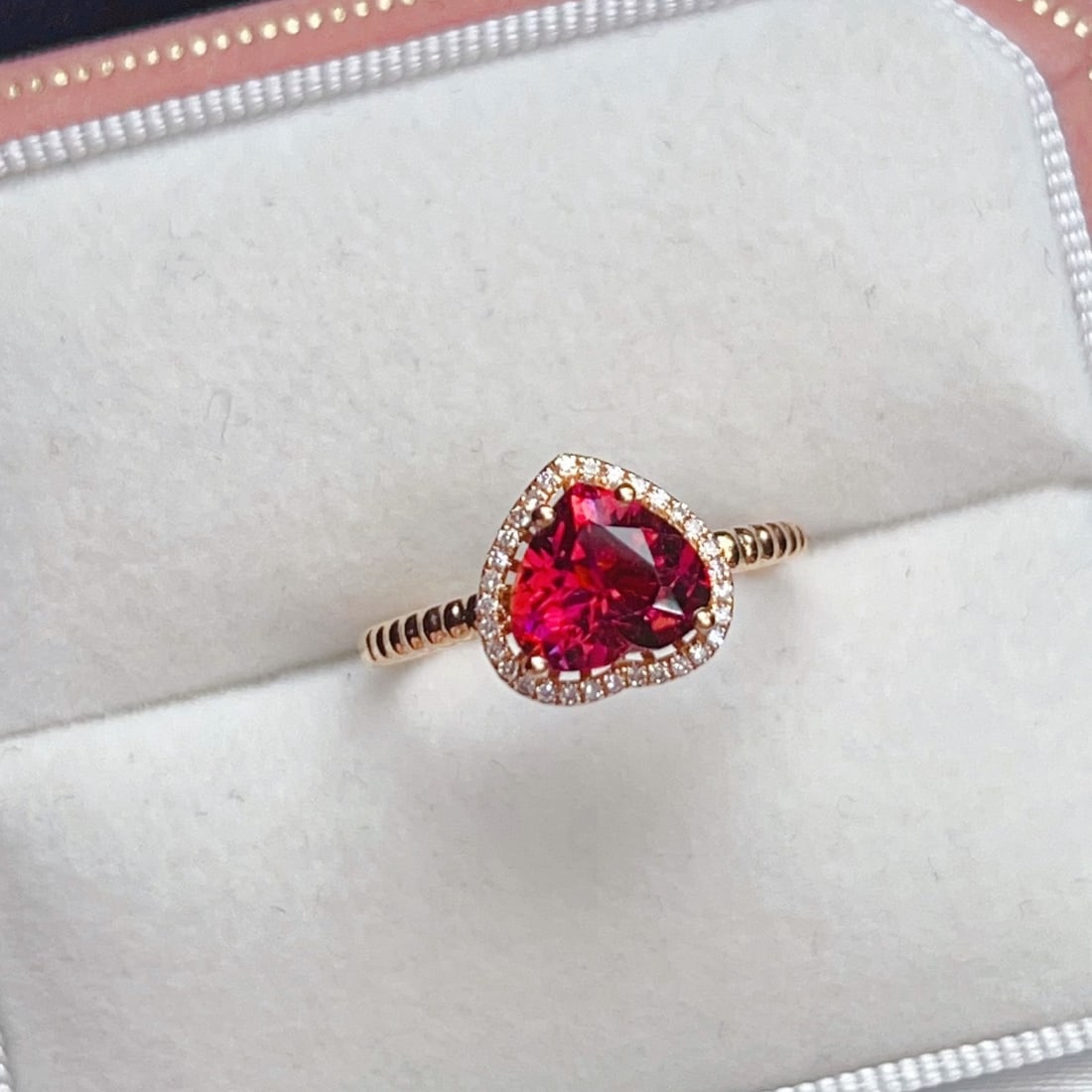 14k Gold 1.45 Ct Natural Tourmaline & Diamond Ring - 6