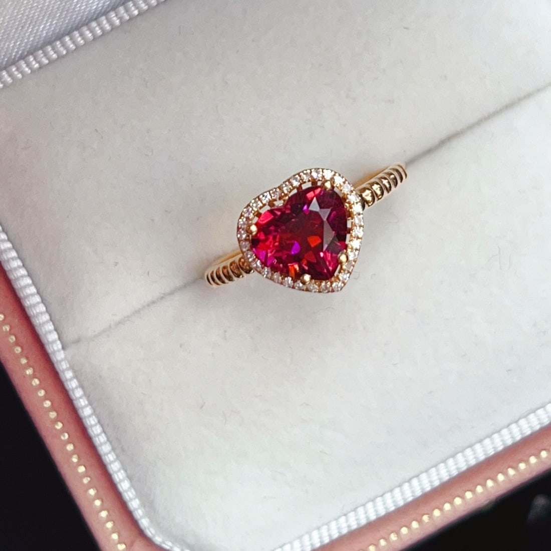 14k Gold 1.45 Ct Natural Tourmaline & Diamond Ring - 7