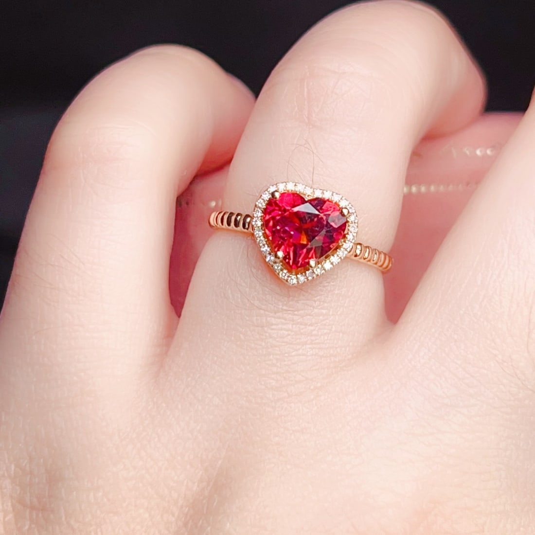 14k Gold 1.45 Ct Natural Tourmaline & Diamond Ring - 9