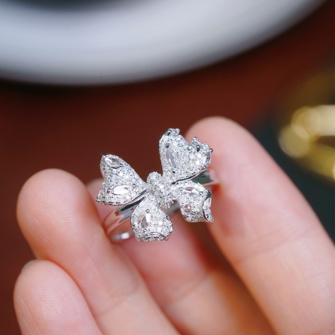 14k Gold 0.85 Ct Natural H Diamond Ring - 3