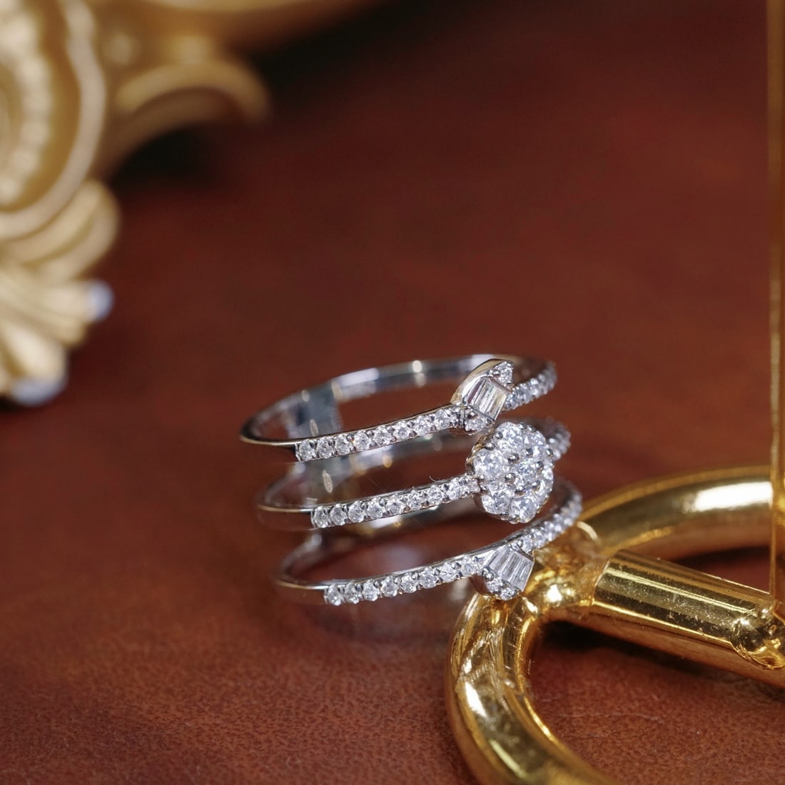 14k Gold 0.50 Ct Natural H Diamond Ring - 9