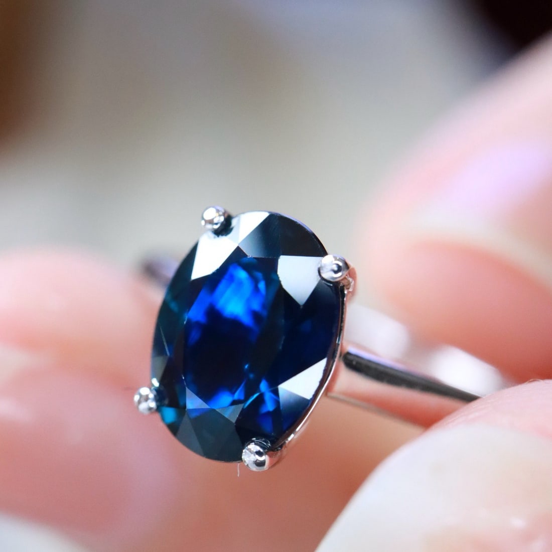 14k Gold 1.71 Ct Natural Sapphire Ring - 3