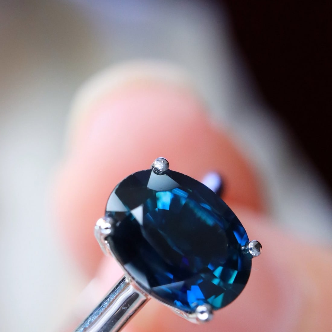 14k Gold 1.71 Ct Natural Sapphire Ring - 5