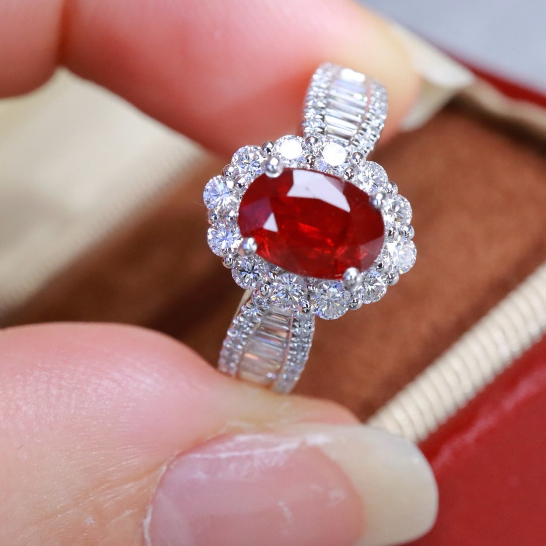 14k Gold 1.60 Ctw Natural Ruby & Diamond Ring - 5