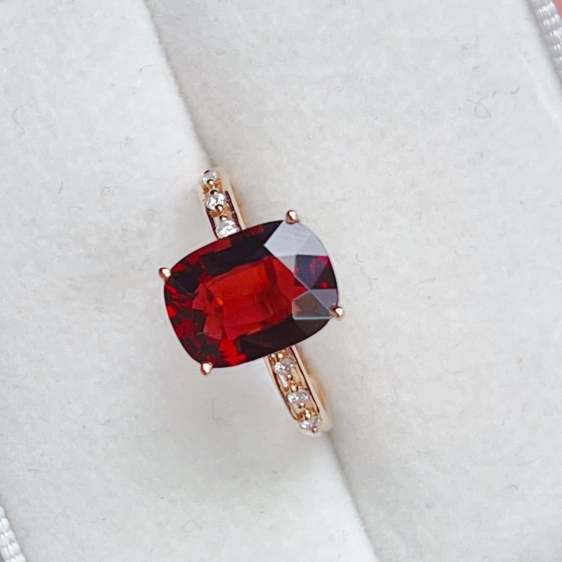 14k Gold 2.86 Ctw Natural Tourmaline & Diamond Ring - 3