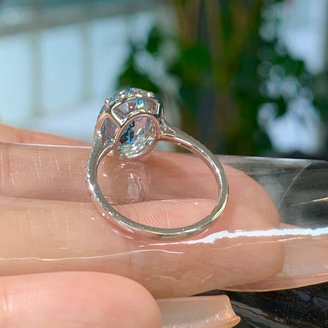 14k Gold 2.71 Ctw Natural Aquamarine & Diamond Ring - 3