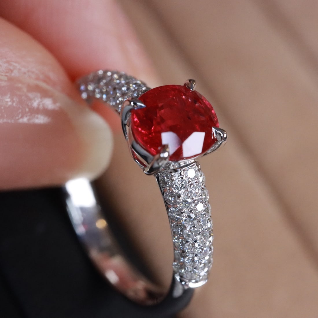 14k Gold 1.36 Ctw Natural Ruby & Diamond Ring - 2