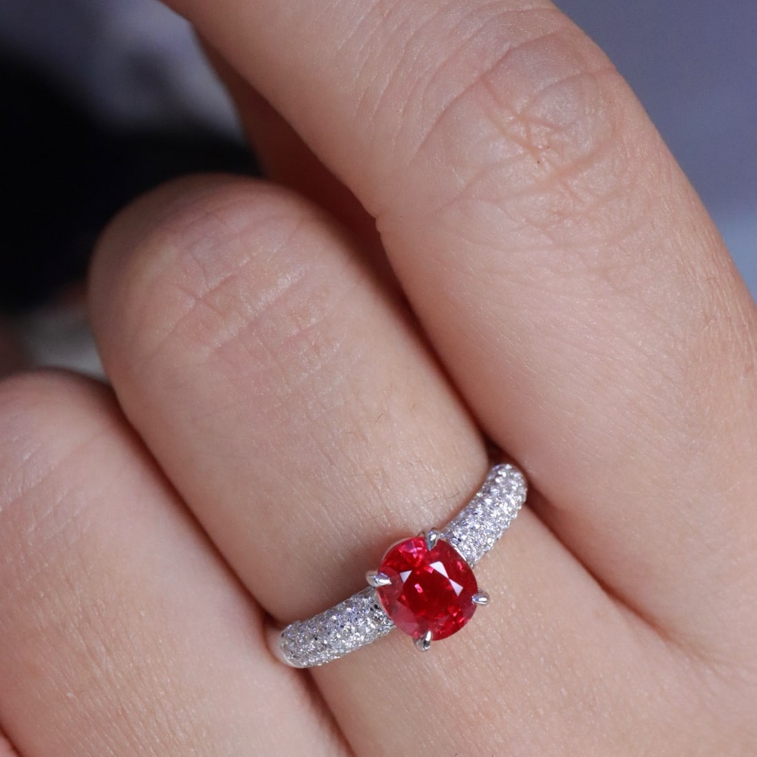 14k Gold 1.36 Ctw Natural Ruby & Diamond Ring - 6