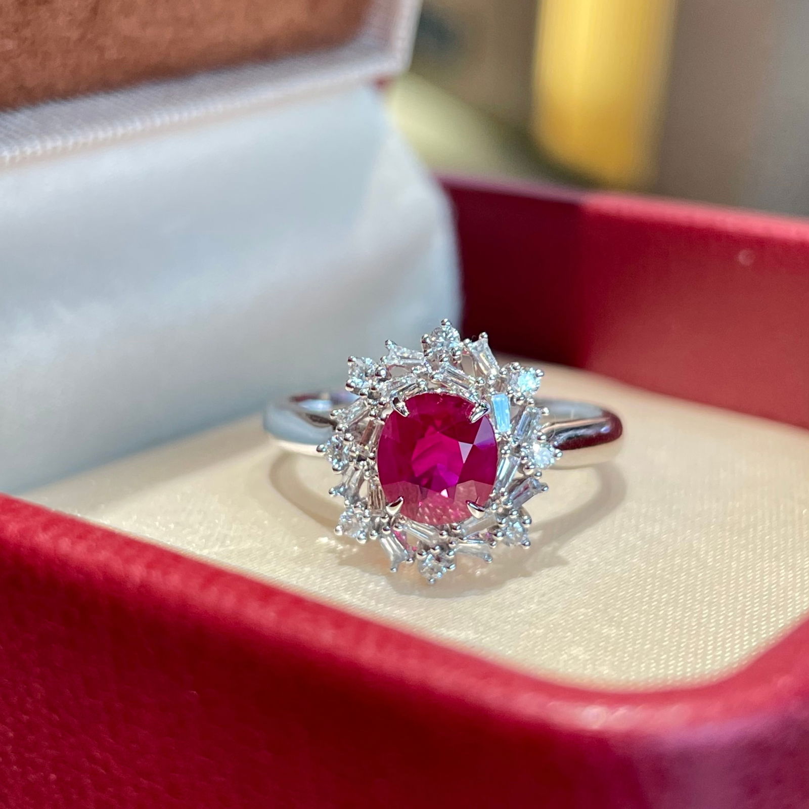 14k Gold 1.1 Ct Natural Ruby & Diamond Ring (1 of 7)