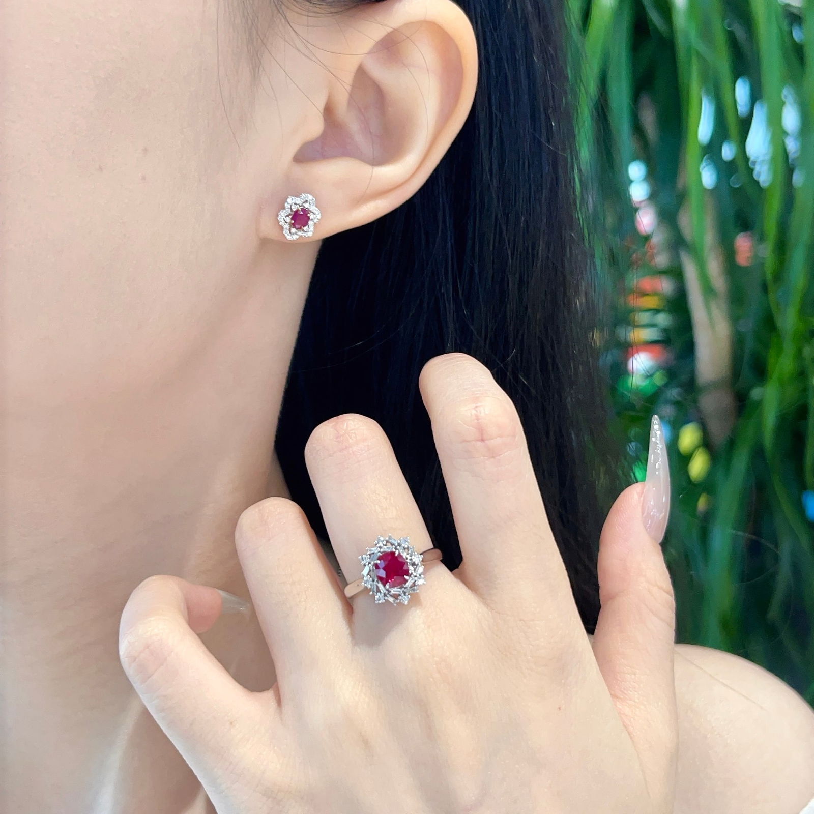 14k Gold 1.1 Ct Natural Ruby & Diamond Ring - 5