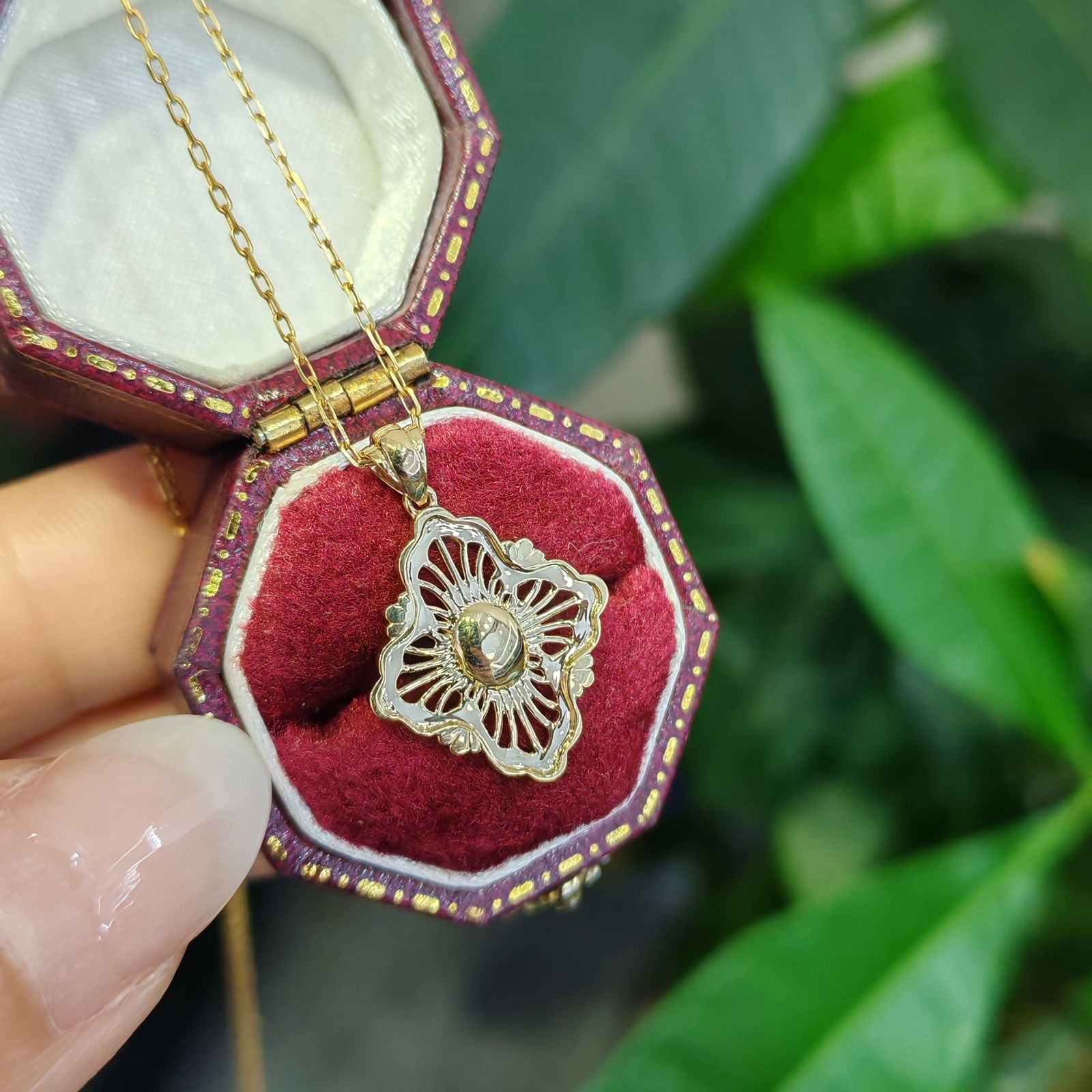 14k Gold 0.23 Ct Natural Emerald Pendant( Without Chain ) - 5