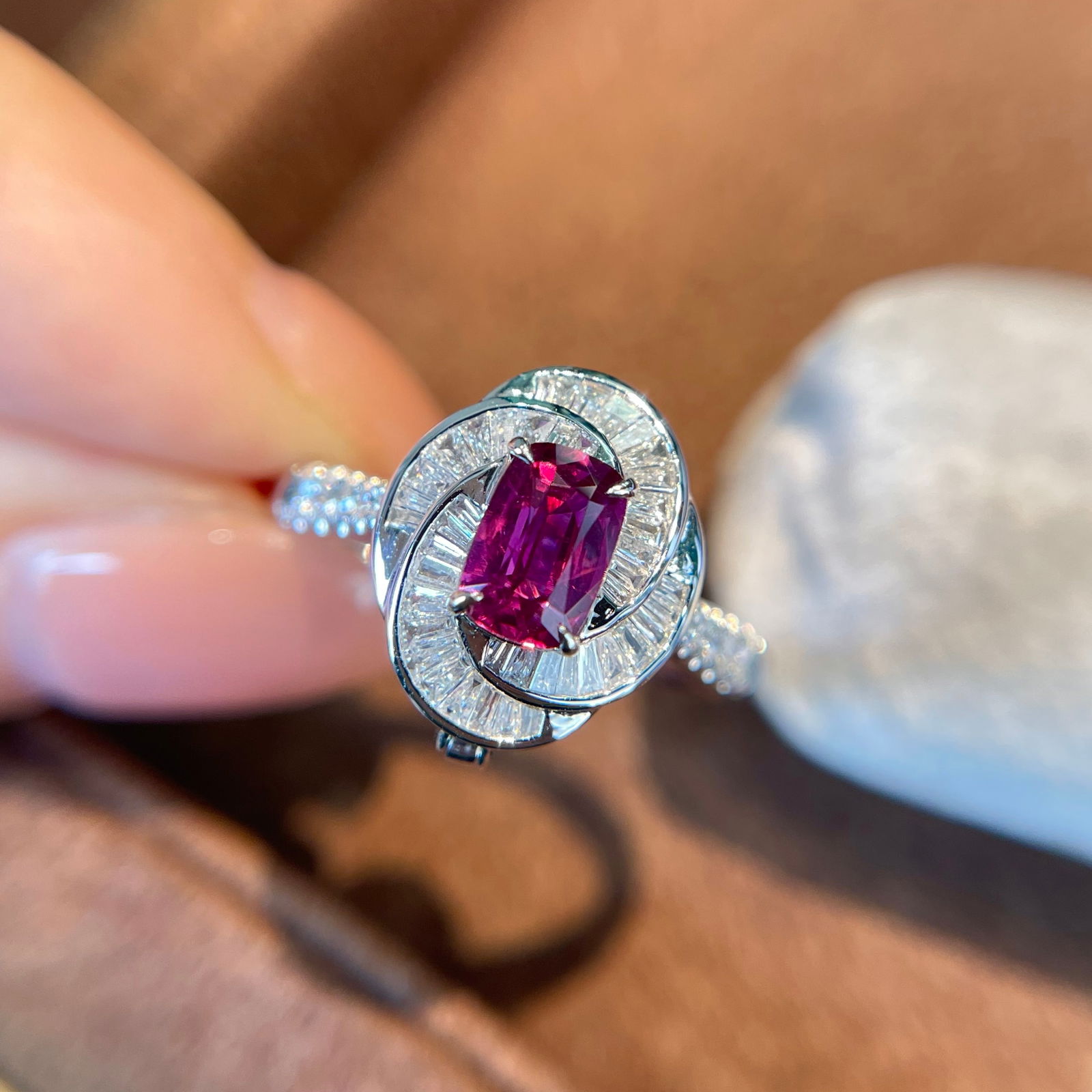 14k Gold 0.70 Ct Natural Ruby & Diamond Ring/pendant( Without Chain ) - 2