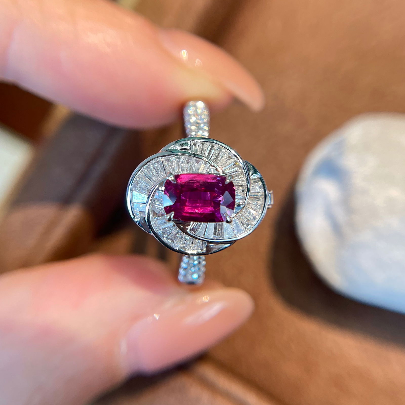 14k Gold 0.70 Ct Natural Ruby & Diamond Ring/pendant( Without Chain ) - 4