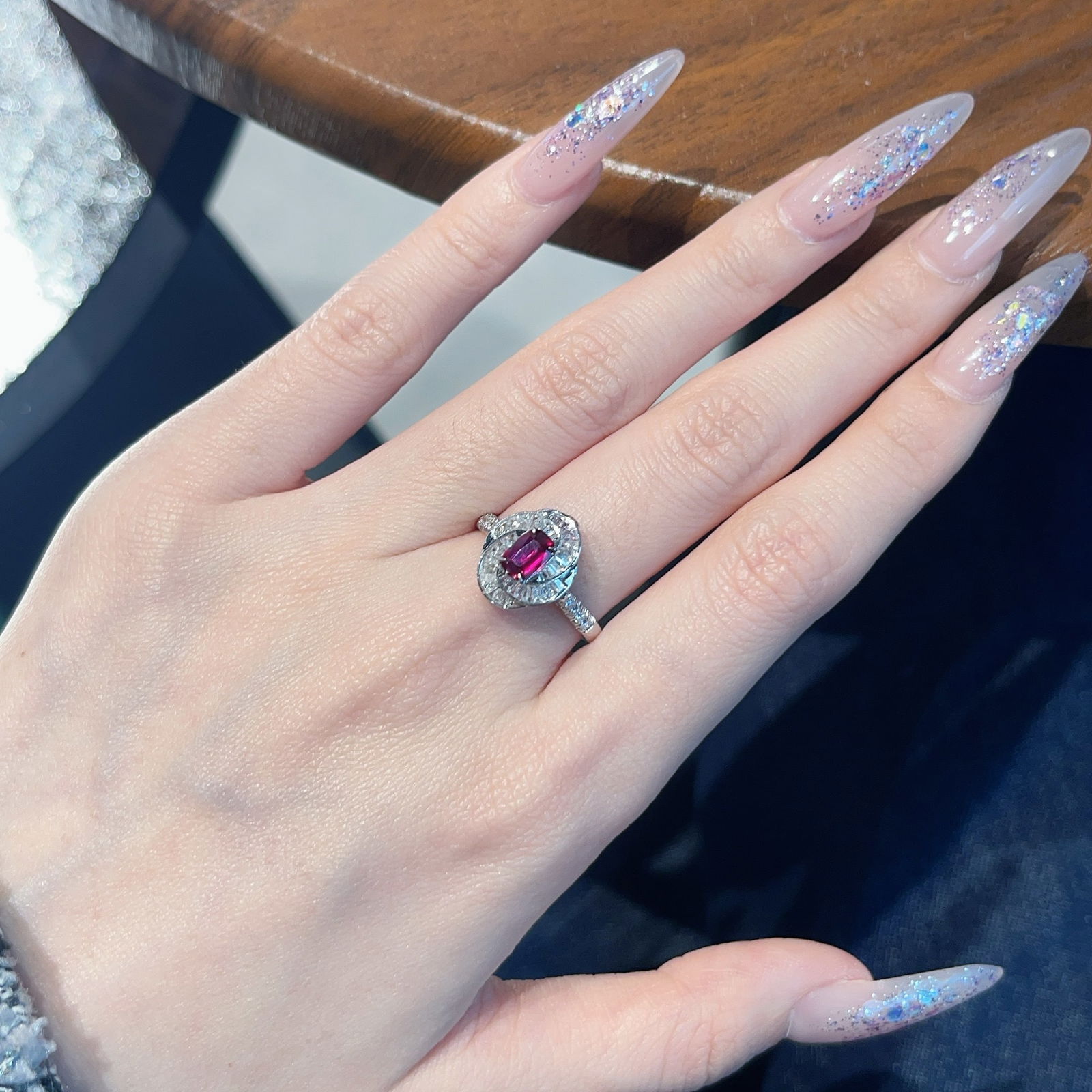 14k Gold 0.70 Ct Natural Ruby & Diamond Ring/pendant( Without Chain ) - 5