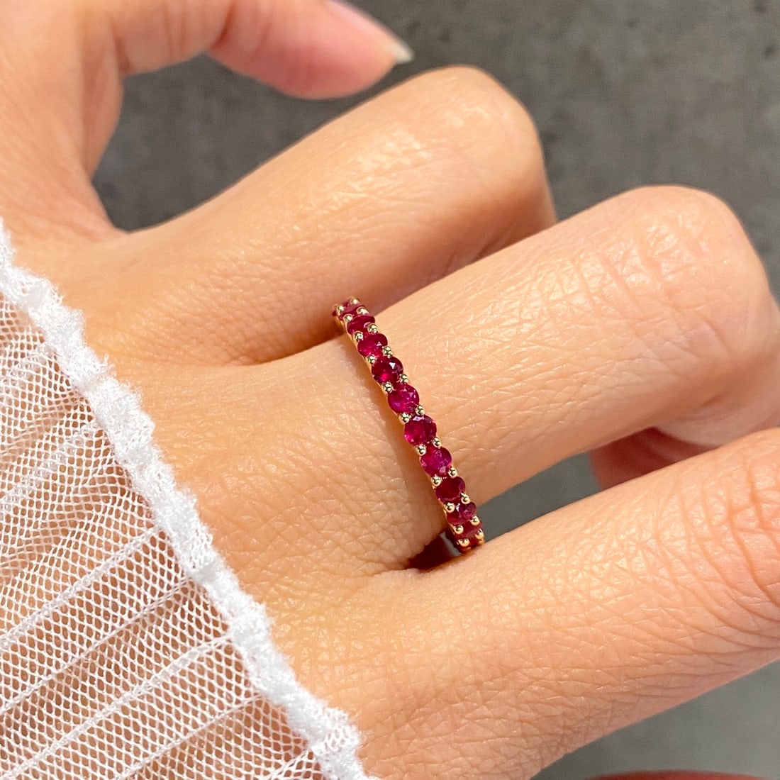 14k Gold 1.43 Ct Natural Ruby Ring - 3