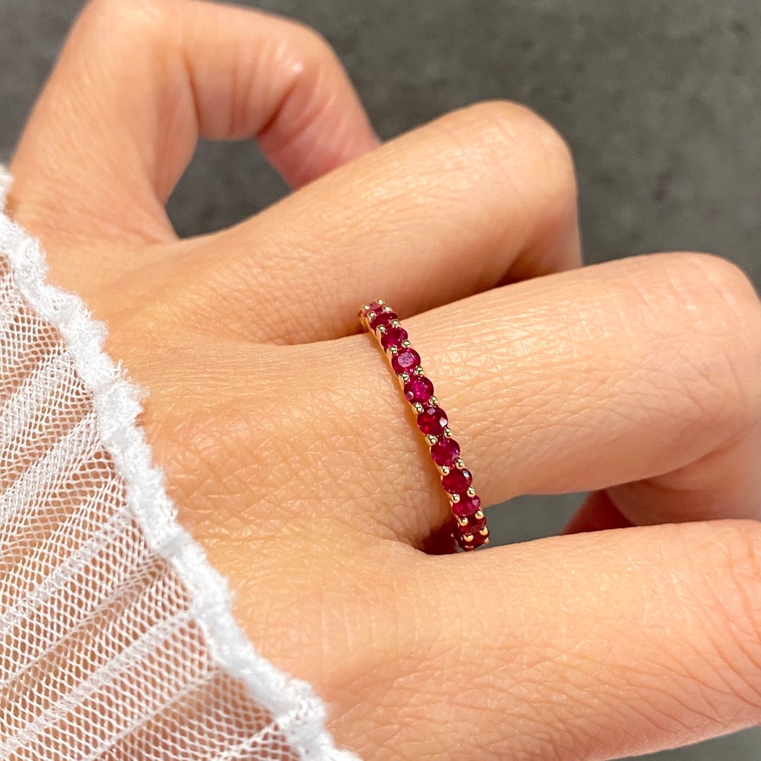 14k Gold 1.43 Ct Natural Ruby Ring - 4