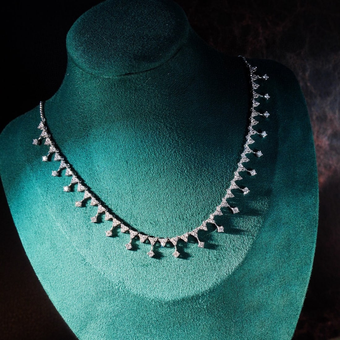 14k Gold 1.88 Ct Natural H Diamond Necklace (1 of 7)