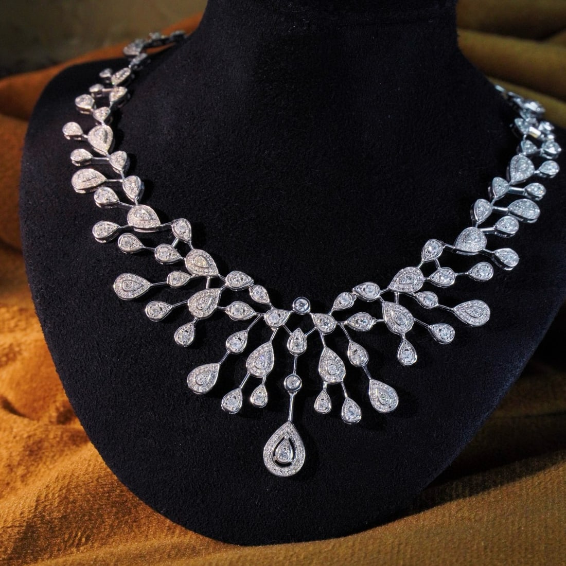 14k Gold 6.8 Ct Natural H Diamond Necklace (1 of 6)