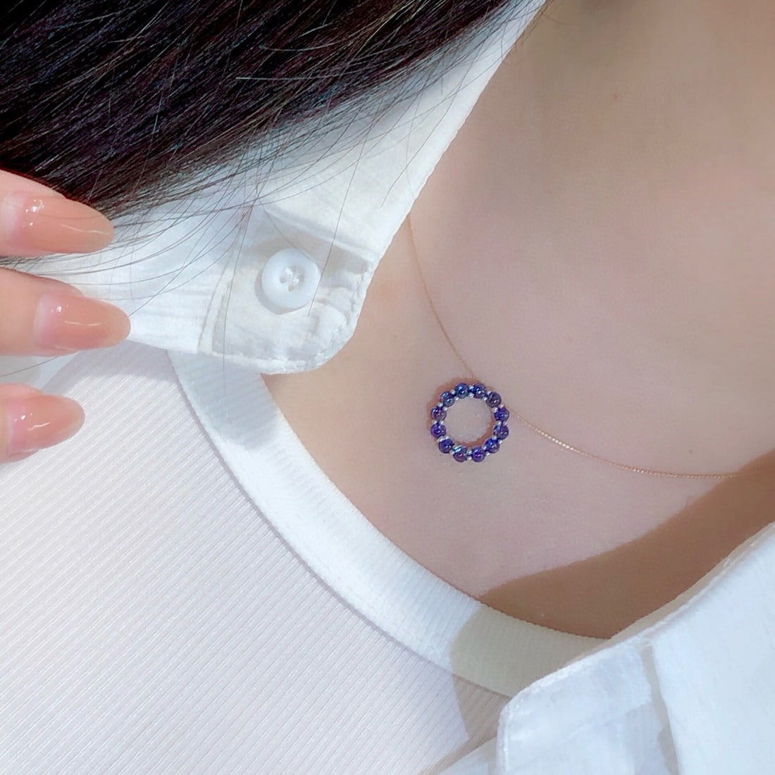 14k Gold 2.30 Ct Natural Sapphire Pendant( Without Chain ) - 5