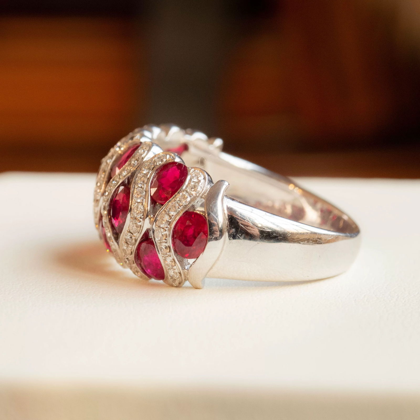 14k Gold 3.41 Ctw Natural Ruby & Diamond Ring - 2