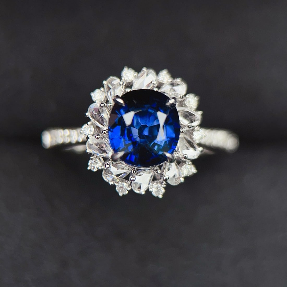 14k Gold 2.54 Ctw Natural Sapphire & Diamond Ring (1 of 6)