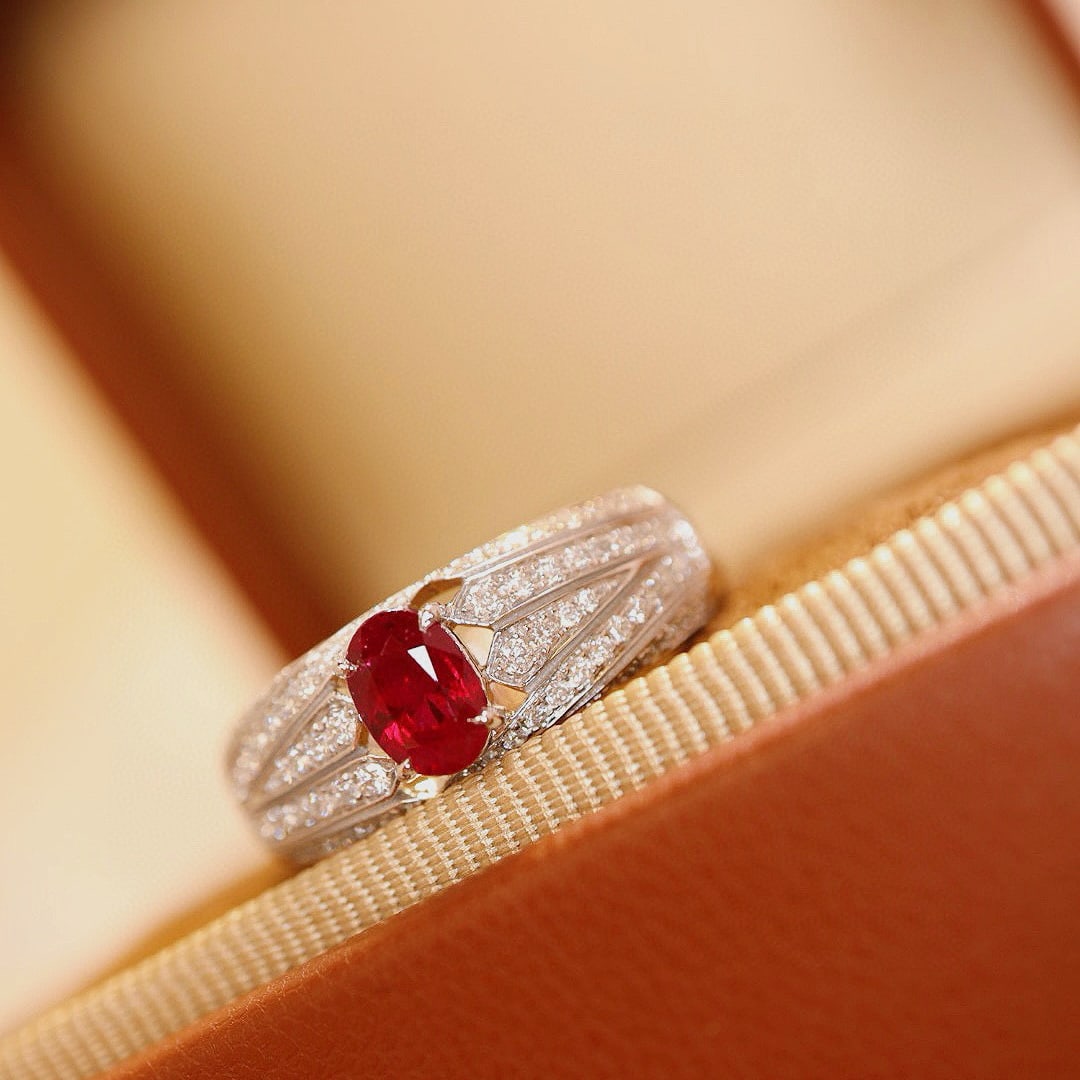 14k Gold 1.01 Ctw Natural Ruby & Diamond Ring - 5