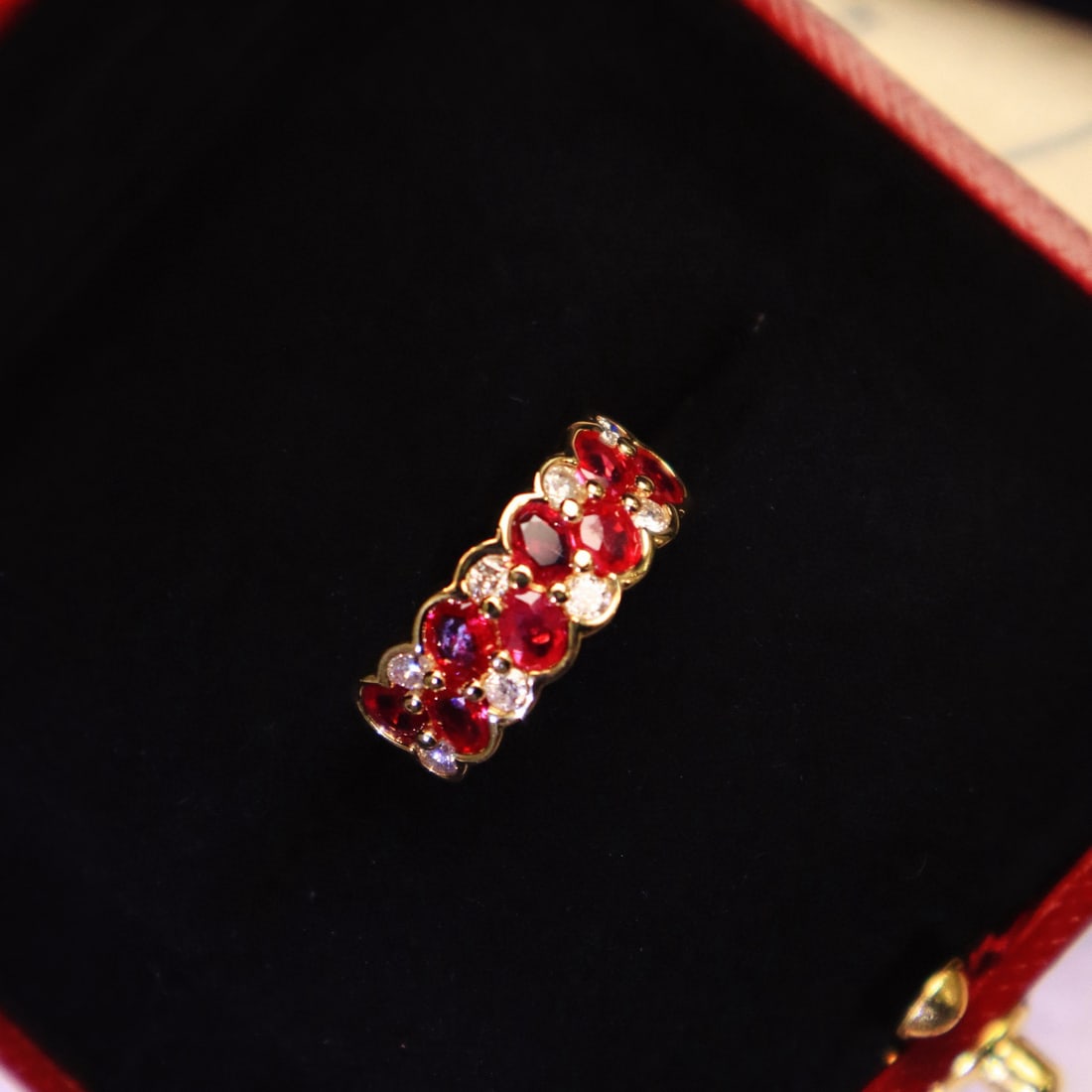 14k Gold 2.27 Ctw Natural Ruby & Diamond Ring - 6
