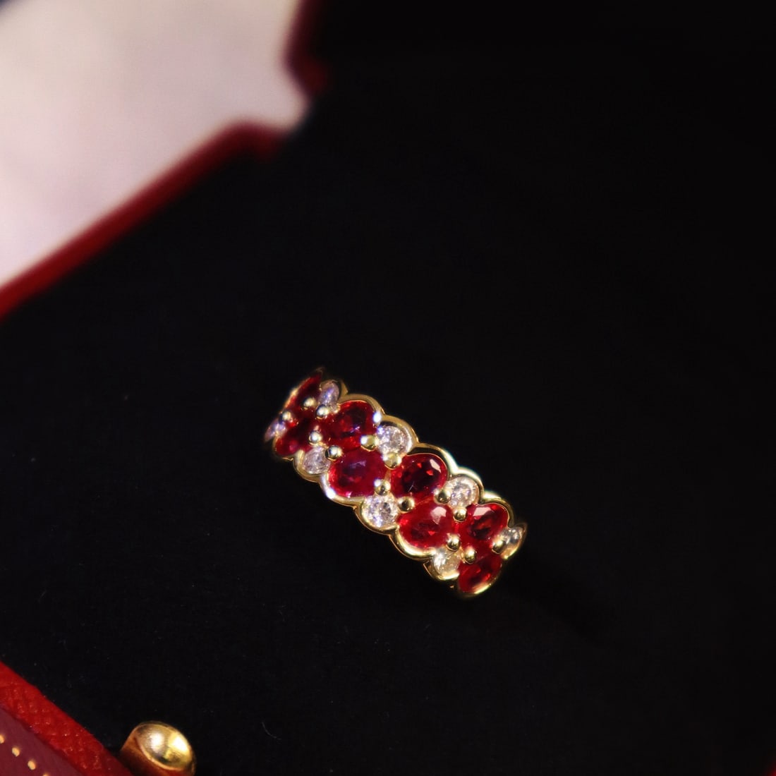 14k Gold 2.27 Ctw Natural Ruby & Diamond Ring - 7