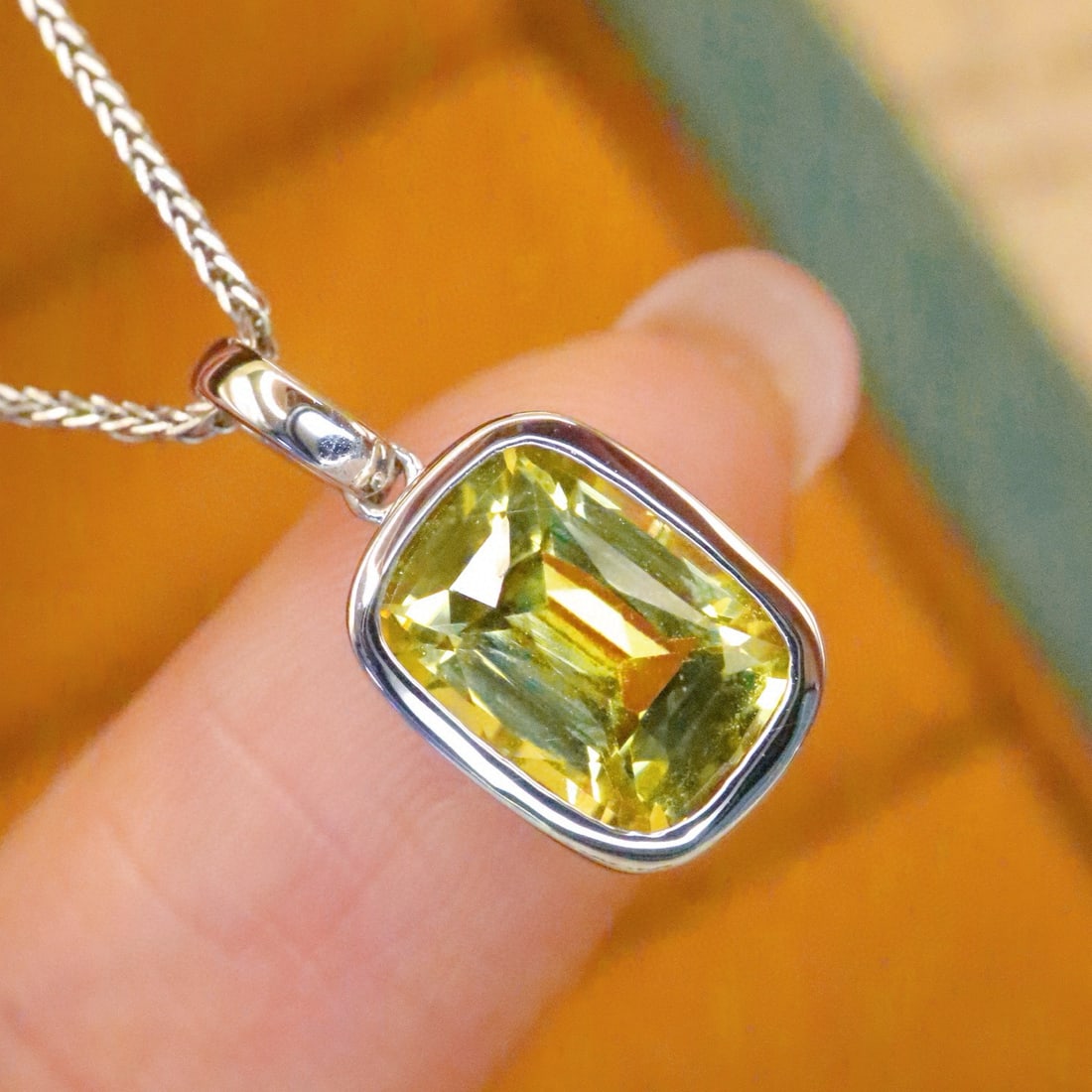 14k Gold 1.78 Ct Natural Chrysoberyl Pendant( Without Chain ) - 2