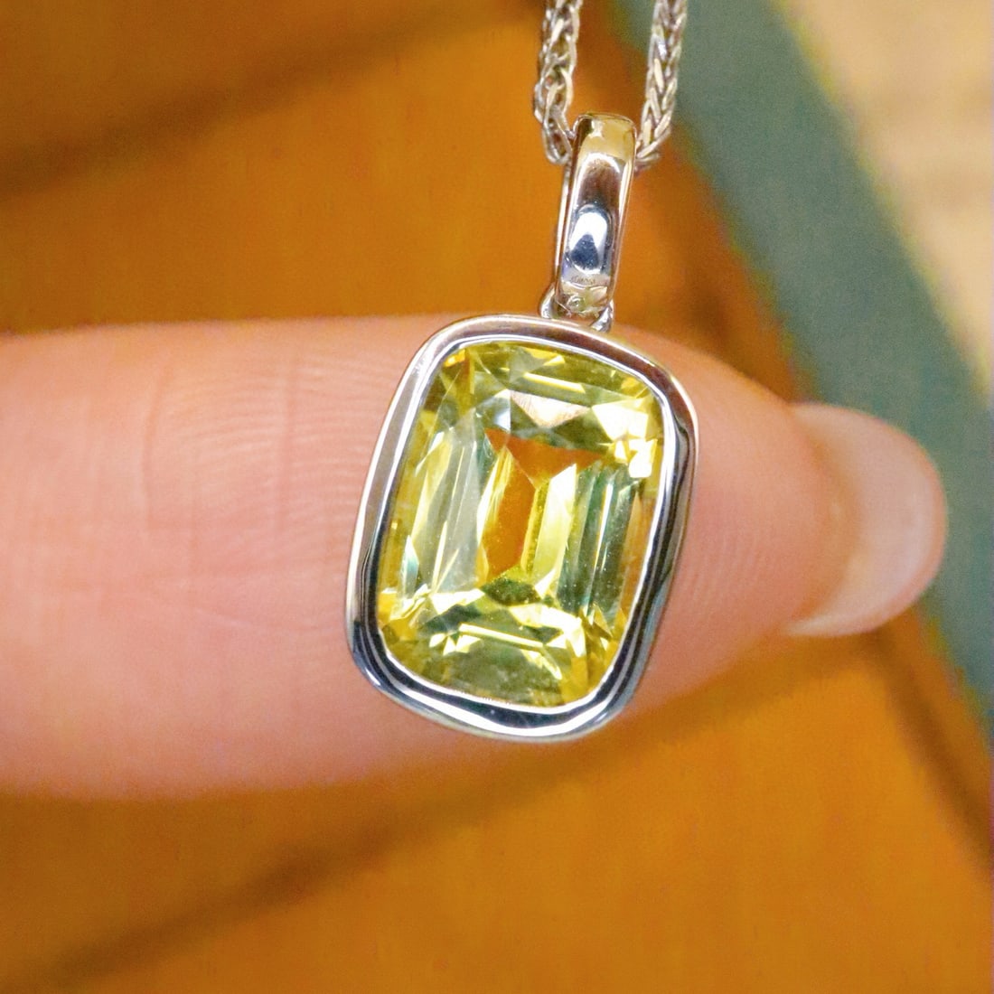 14k Gold 1.78 Ct Natural Chrysoberyl Pendant( Without Chain ) - 3