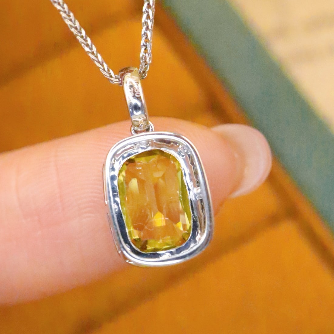 14k Gold 1.78 Ct Natural Chrysoberyl Pendant( Without Chain ) - 4
