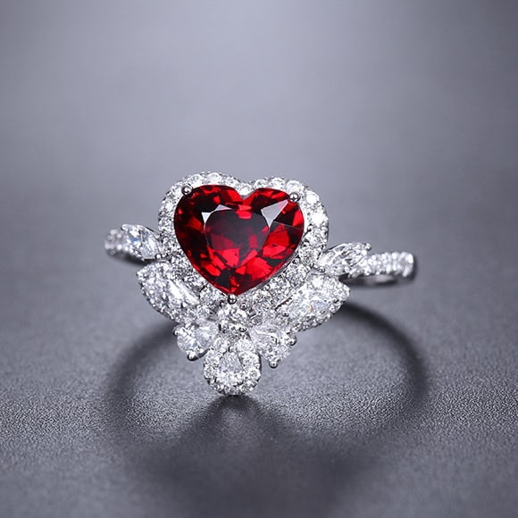 14k Gold 1.98 Ctw Natural Spinel & Diamond Ring - 3