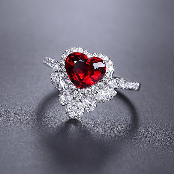 14k Gold 1.98 Ctw Natural Spinel & Diamond Ring - 5