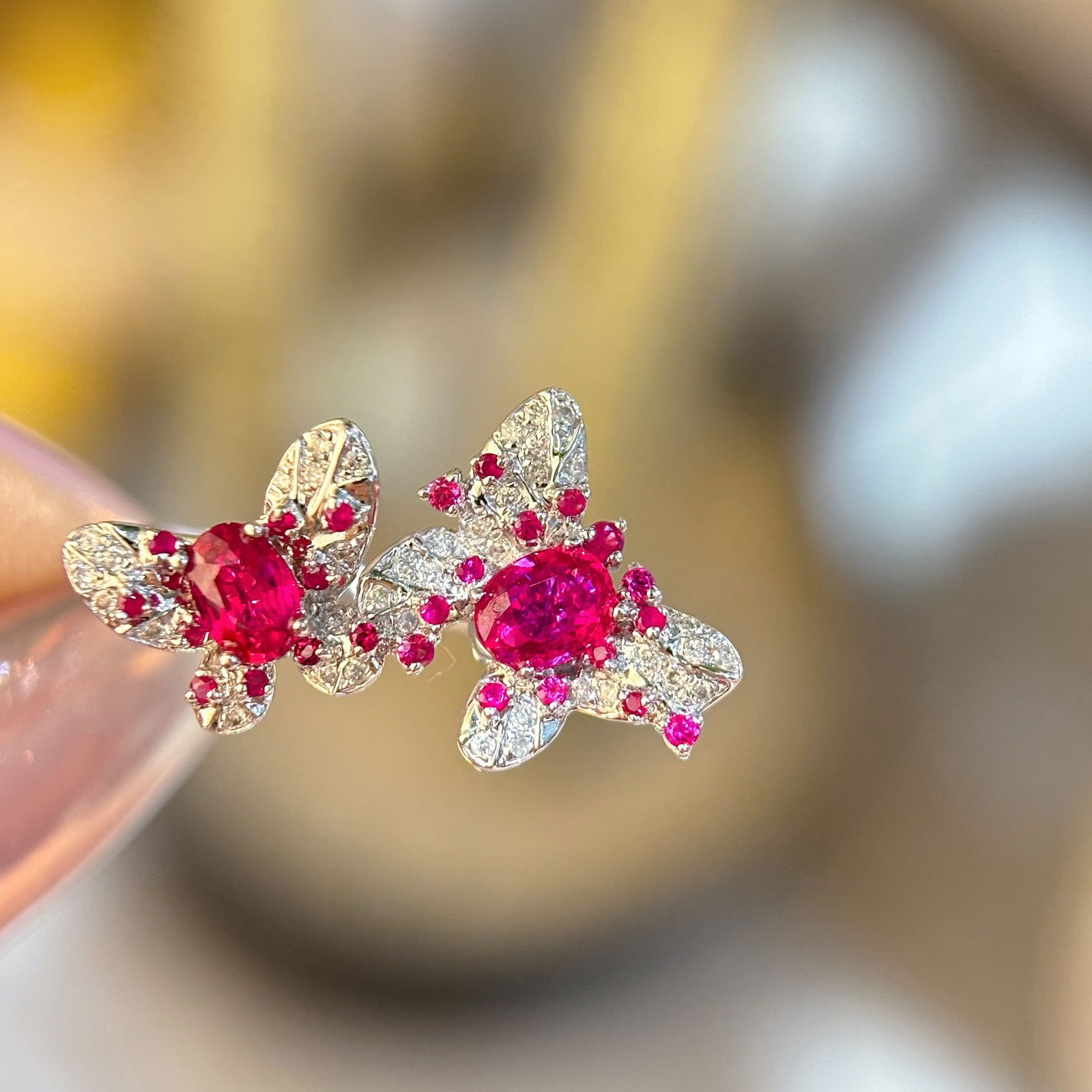 14k Gold 0.6 Ct Natural Ruby & Diamond Ring - 3