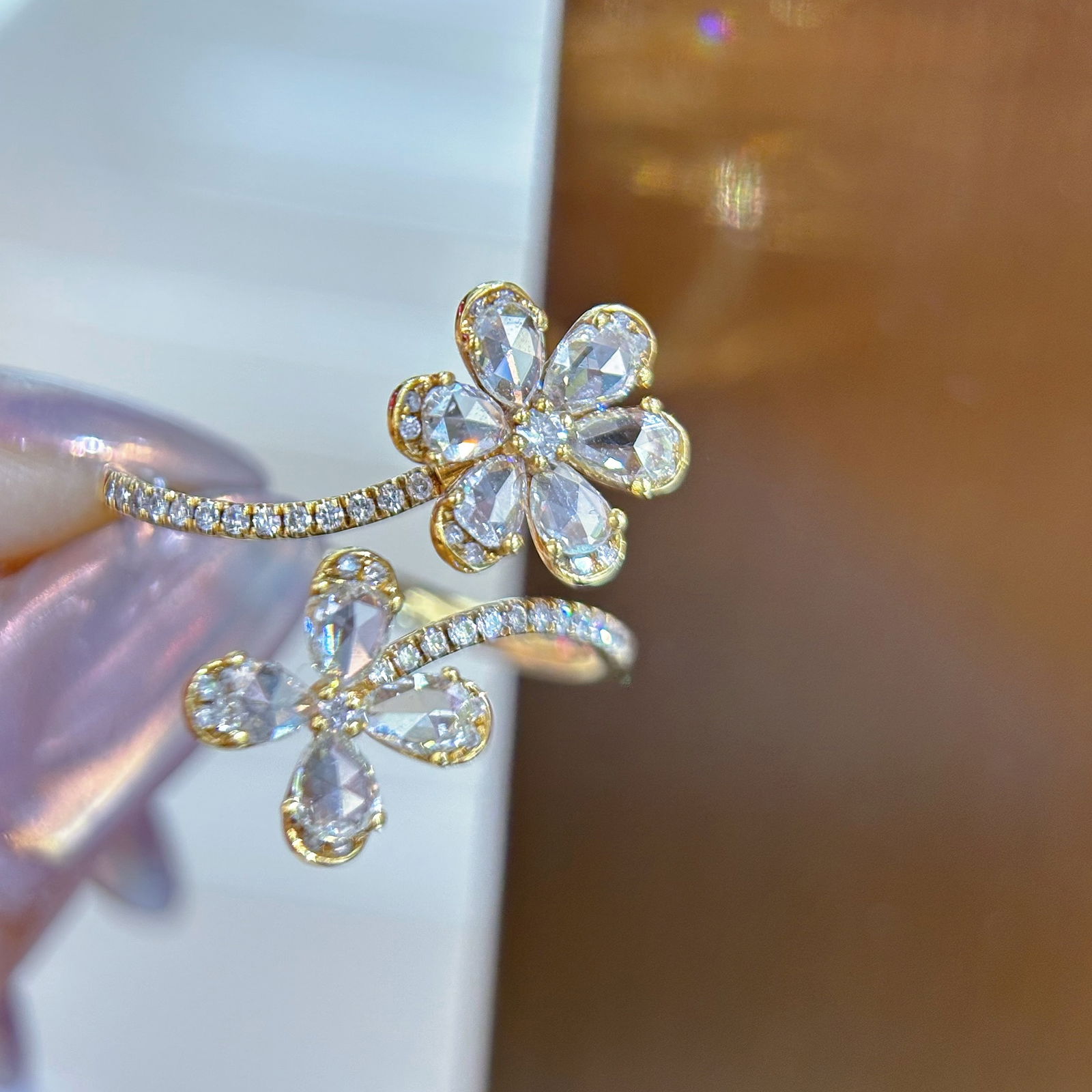 14k Gold 1 Ct Natural H Diamond Ring - 4