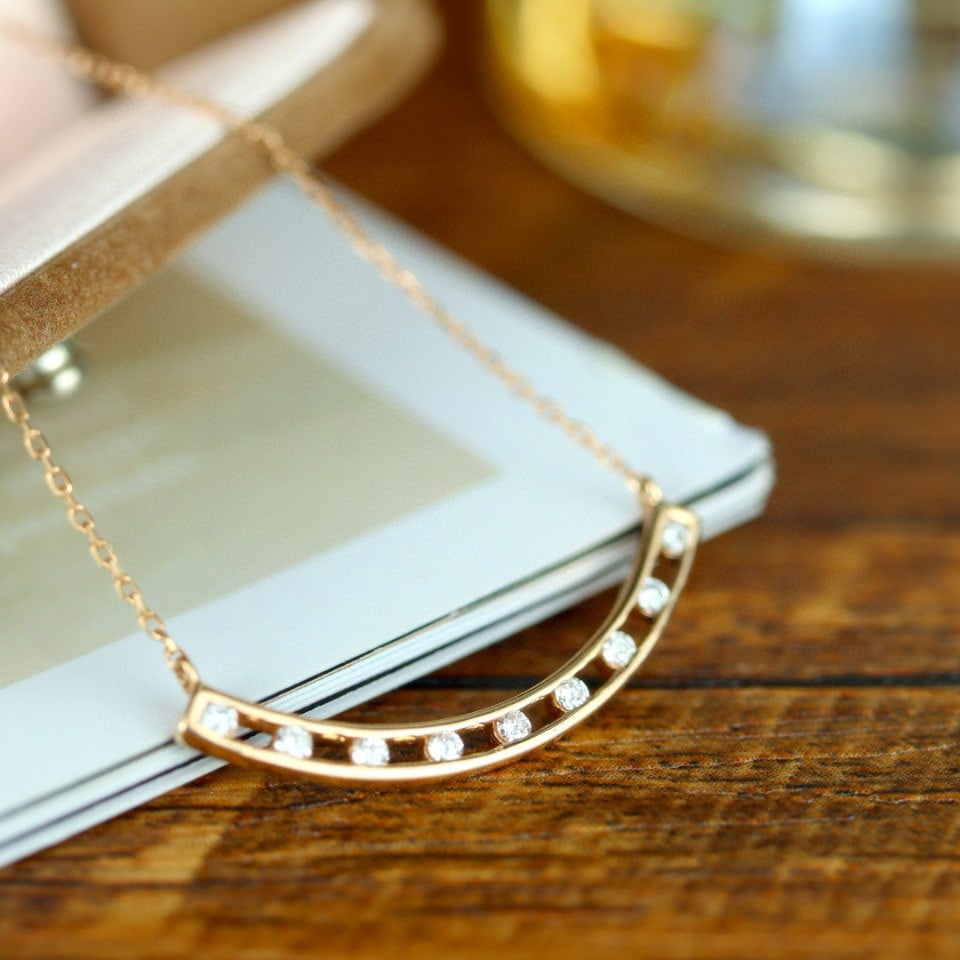 14k Gold 0.20 Ct Natural H Diamond Necklace: Ref:230976173 // gold content:14k gold // main gemstone:diamond // shape:round // carat weight:0. 20ct // clarity grade:vs-si // color:h // treatment:natural // cut grade:g // High Estimate: 2000Low