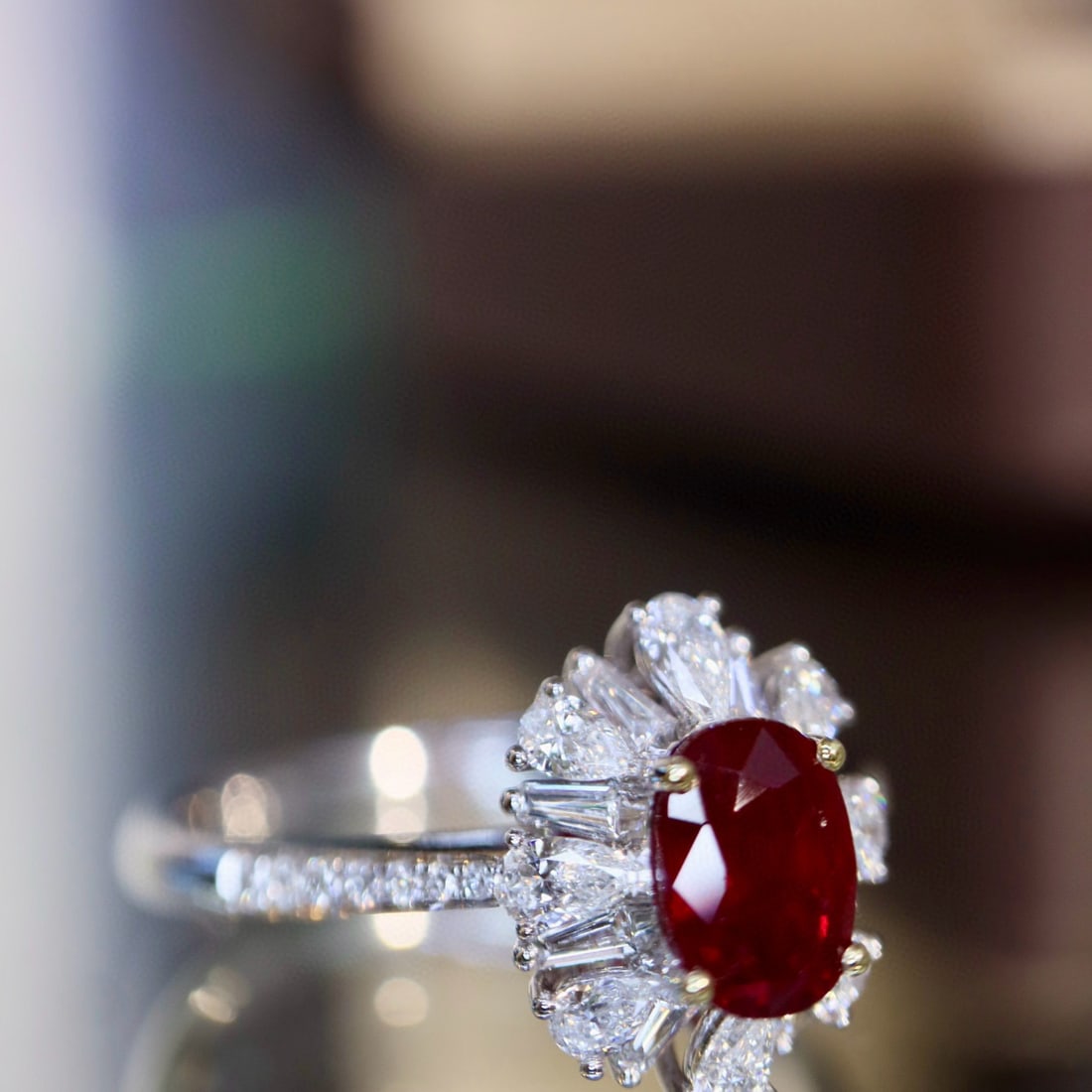 14k Gold 1.52 Ctw Natural Ruby & Diamond Ring - 2