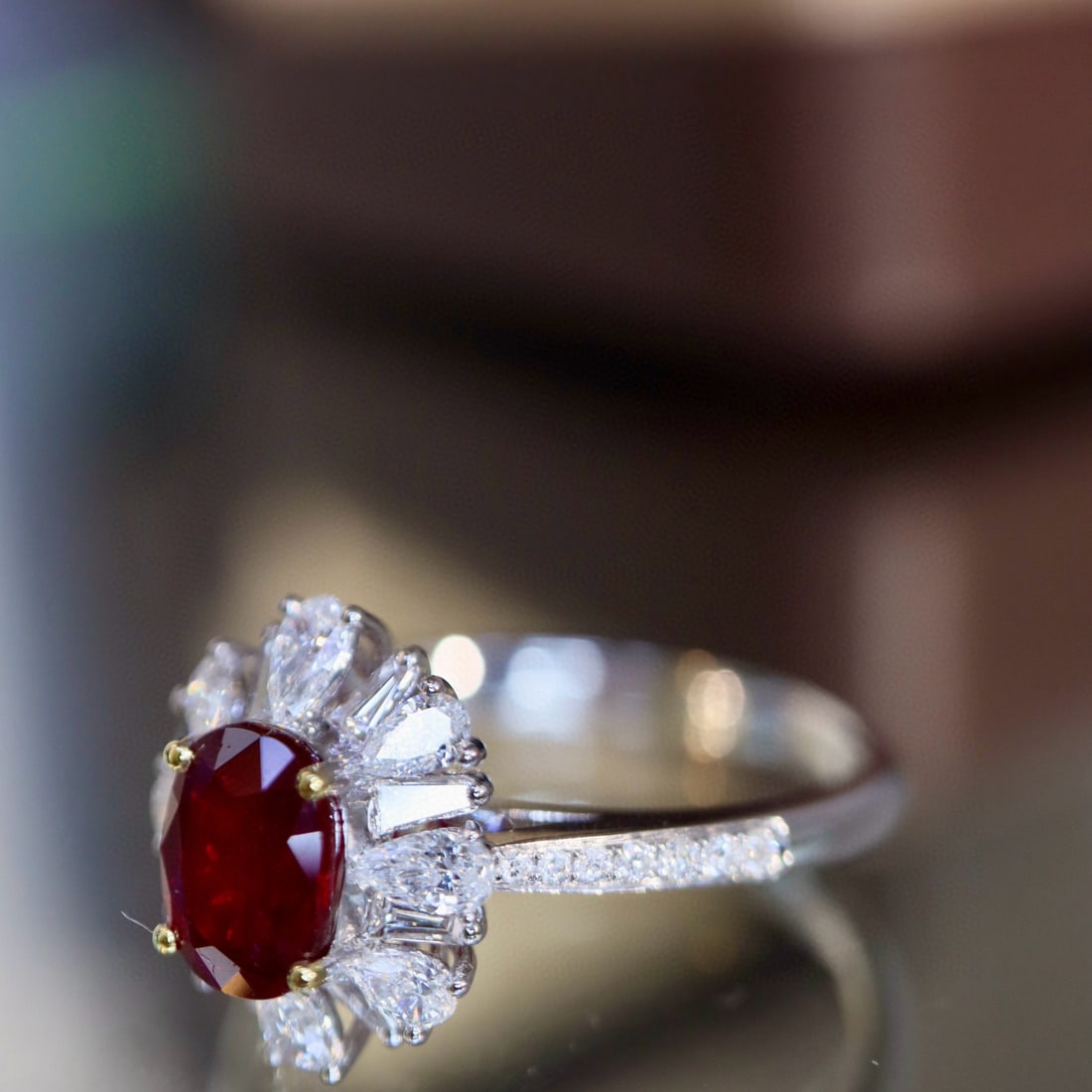 14k Gold 1.52 Ctw Natural Ruby & Diamond Ring - 3