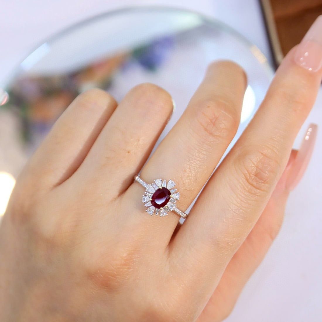 14k Gold 1.52 Ctw Natural Ruby & Diamond Ring - 4