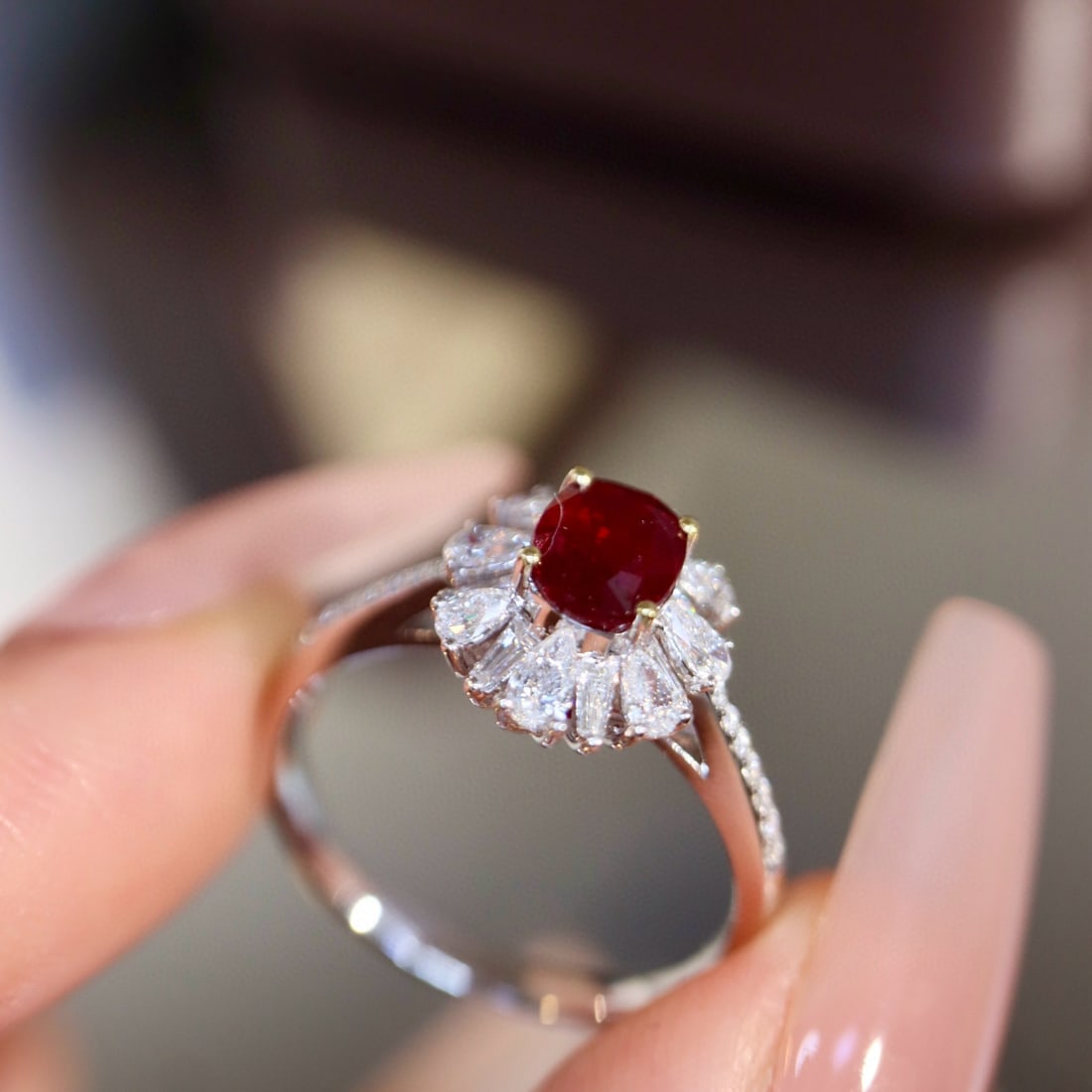 14k Gold 1.52 Ctw Natural Ruby & Diamond Ring - 7