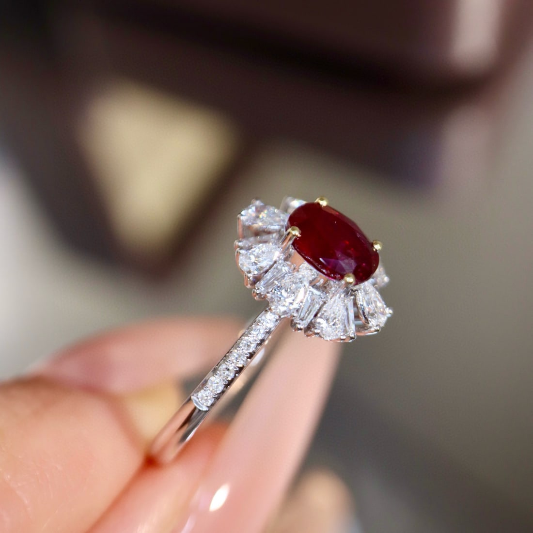 14k Gold 1.52 Ctw Natural Ruby & Diamond Ring - 8