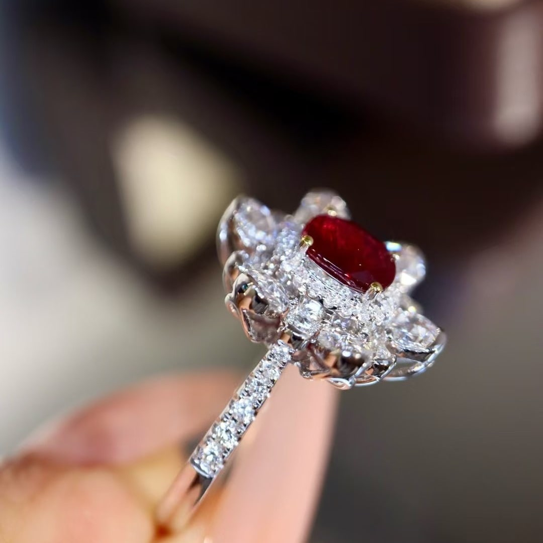 14k Gold 1.45 Ctw Natural Ruby & Diamond Ring - 2